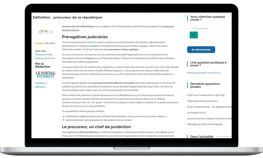 Les définitions juridiques du Portail du Droit